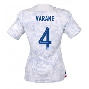 Frankrike Raphael Varane #4 kläder Kvinnor VM 2022 Bortatröja Kortärmad